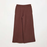 Solid Color Wide Leg Pants BROWN