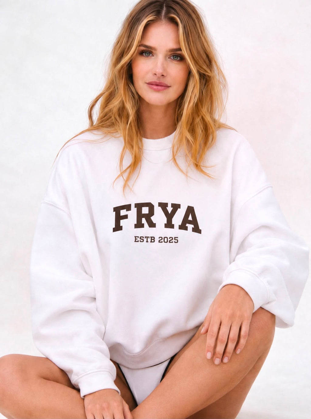 Frya ESTB 2025 Essential Crewneck Sweatshirt – White