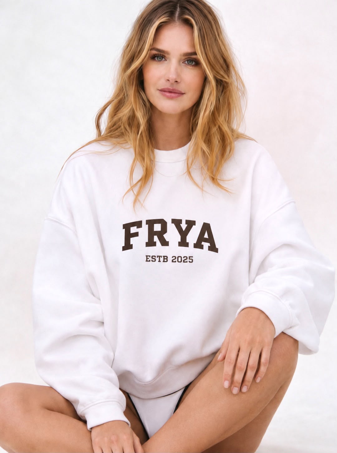 Frya ESTB 2025 Essential Crewneck Sweatshirt – White
